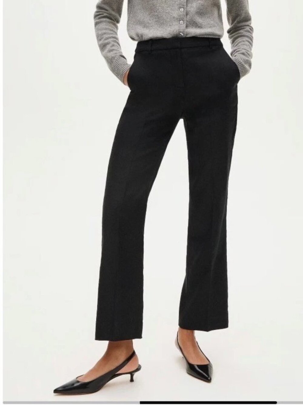 J. Crew Black Kaya Traveler Linen Pant 8 NWT